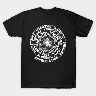 ABC FEEL GOOD Vortex Abraham-Hicks Inspired Typography Law of Attraction T-Shirt